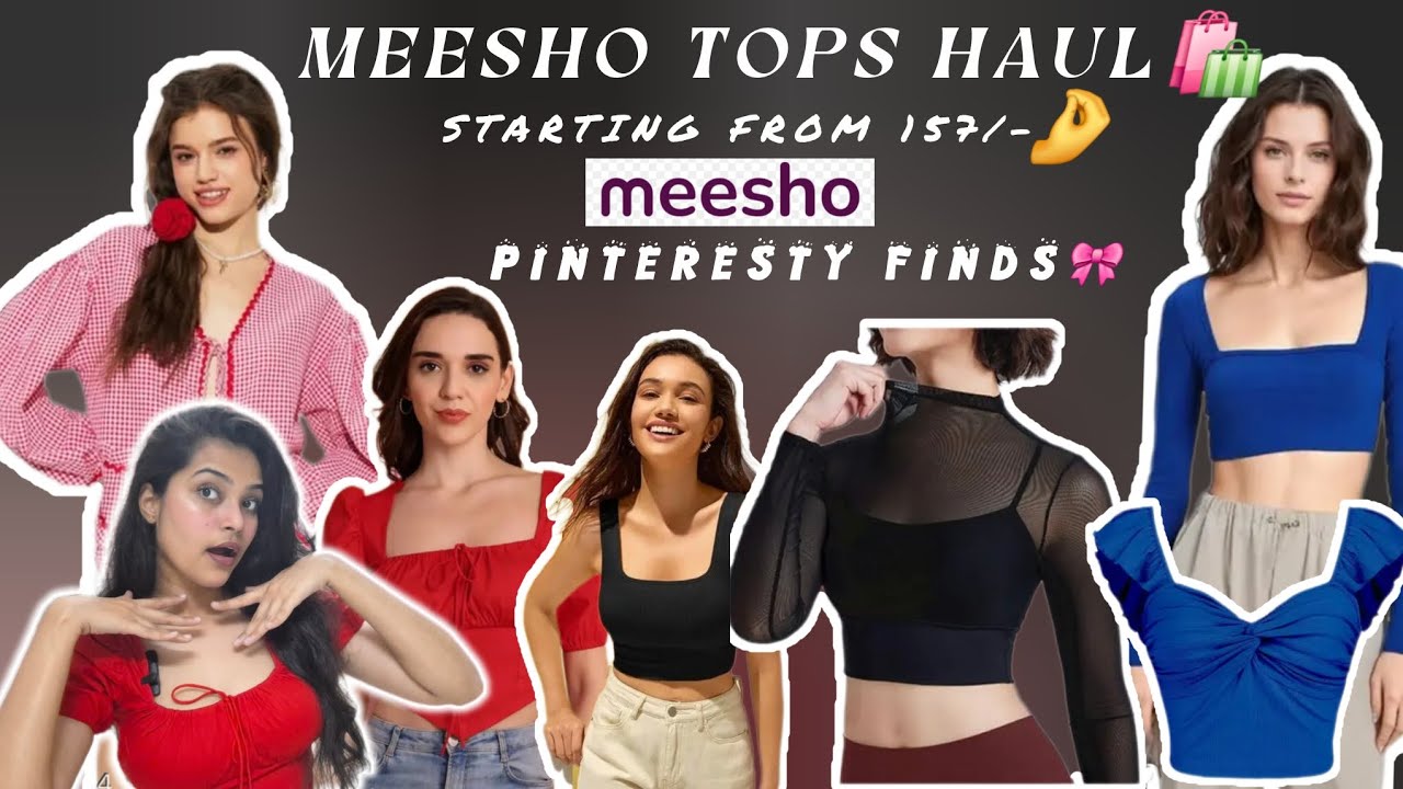 Meesho Tops haul🎀🤌||College wear Tops, Pinterest inspired & Affordable✨️||