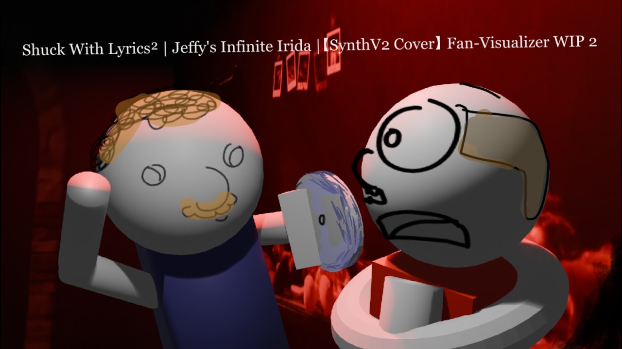 Shuck With Lyrics² | Jeffy's Infinite Irida |【SynthV2 Cover】 Fan-Visualizer WIP 2!