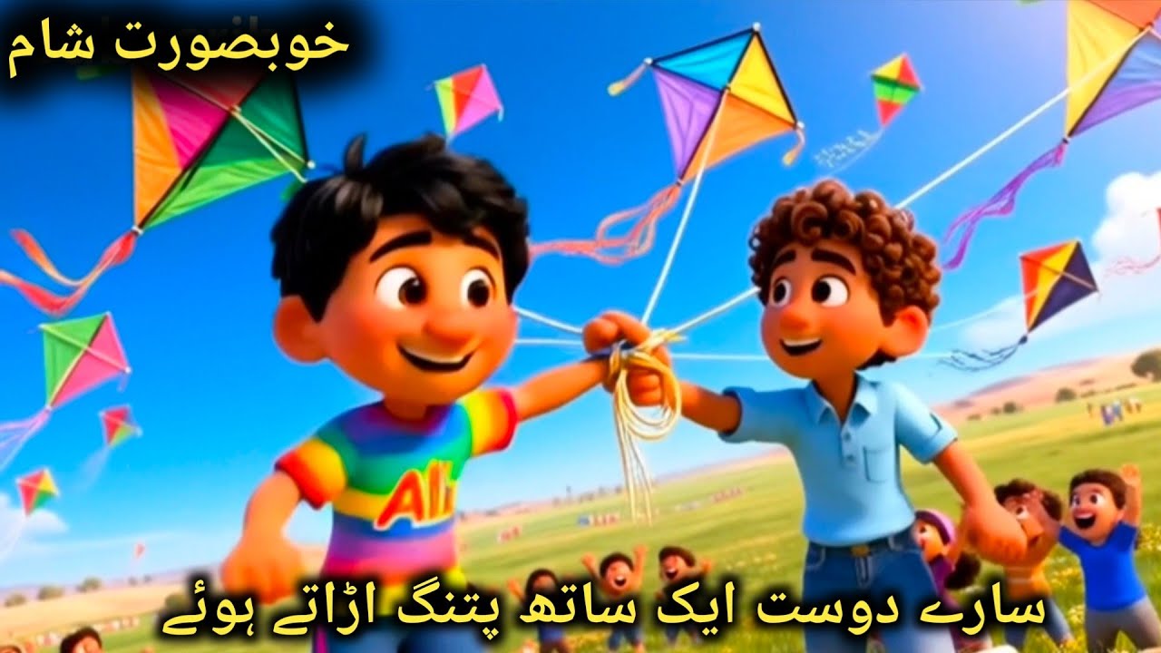 سارے دوستوں نے مل کر کی پتنگ بازی|sare doston ne udai patang|kite flying moment