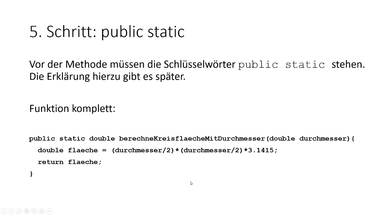 JAVA Funktionen