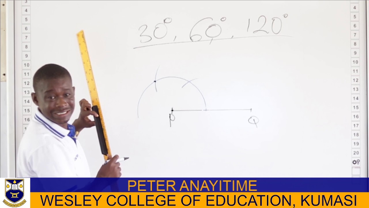 CONSTRUCTION OF BASIC ANGLES (GEOMETRIC CONSTRUCTION)