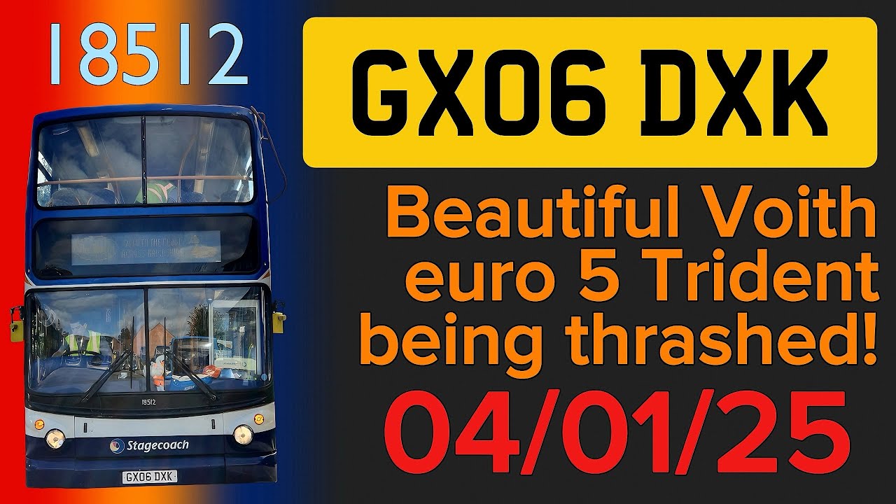 BEAUTIFUL VOITH | Lovely ADL Trident ALX400 18512 GX06 DXK getting ragged on the A30 and A303!
