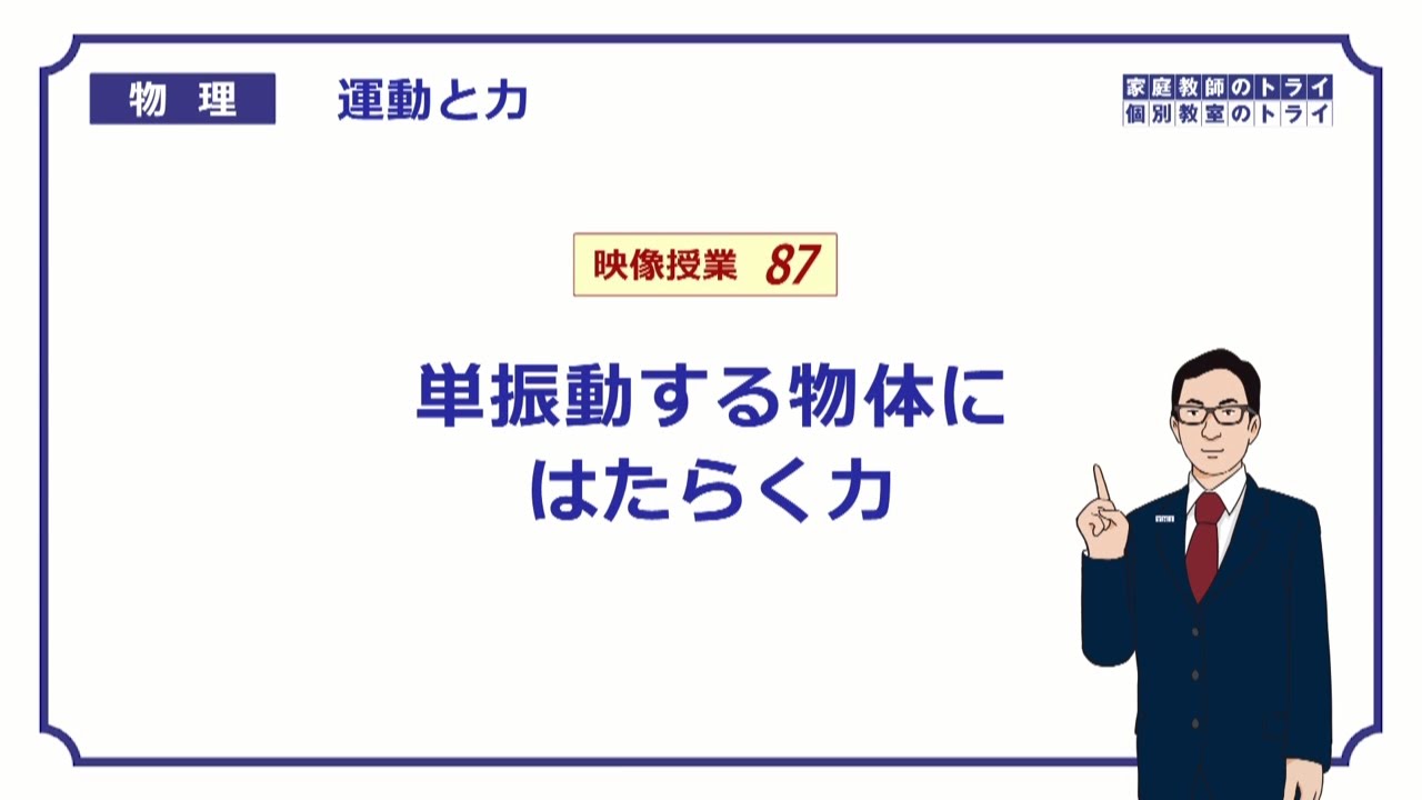 【高校物理】　運動と力87　単振動する物体と力　（２２分）