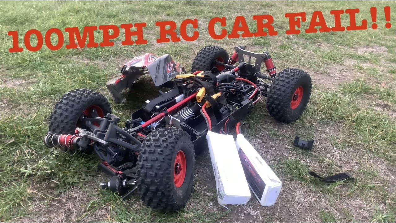 100mph RC Car Hits GOAL POST!! Offroad Speed Run RECORD FAIL!