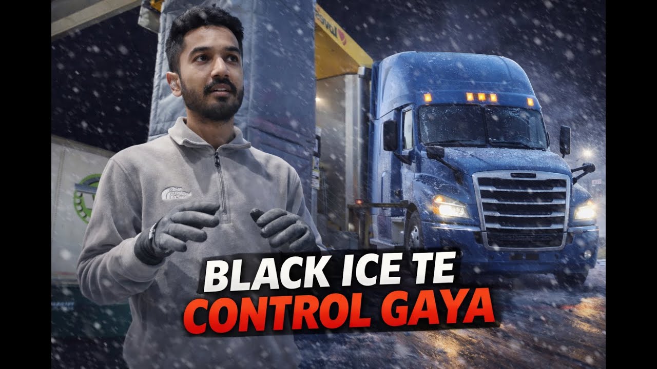 3 Baar Skid Ho Gaya 😨 | Aaj Bach Gaya | Trucking on Icy Roads | Vlog 02 ❄️🚛