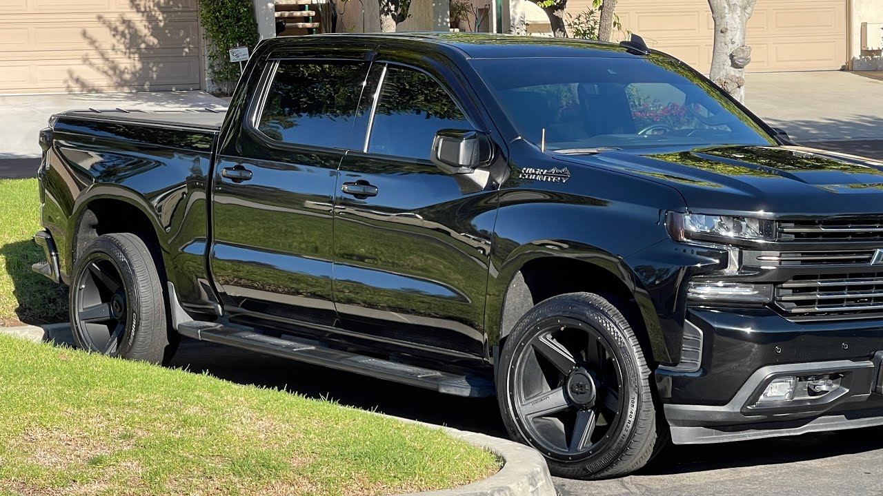 The rims I chose and why. 22x11.5 305/40 on my Silverado High Country