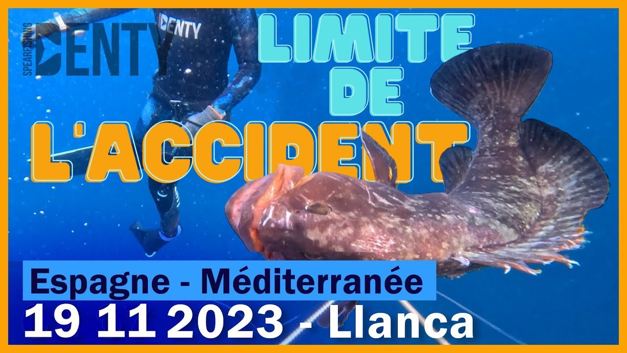 Limit accident in spearfishing on a grouper