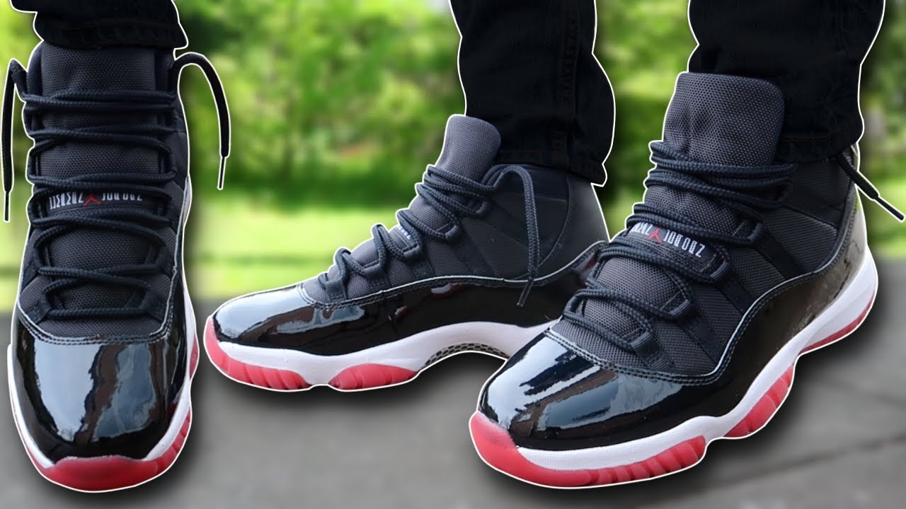 Как зашнуровать кроссовки Jordan 11 Breds (4 способа на ногах) | Представляем Breds 2019 (ЛУЧШИЙ ...