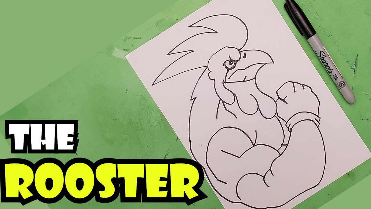 🐓How to Draw a Powerful Rooster – Easy & Bold Sketch Tutorial🐓