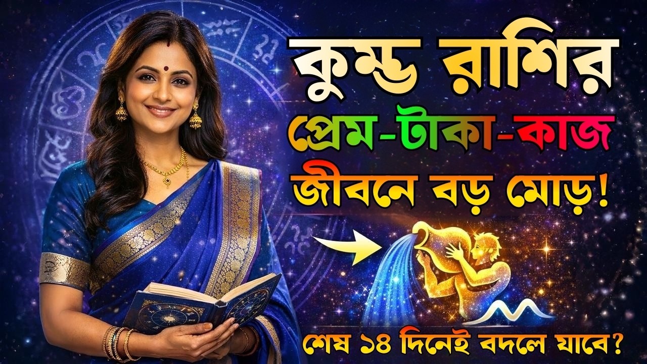 কুম্ভ রাশির ফেব্রুয়ারি ২০২৬ শেষ ১৪ দিন কেমন যাবে? প্রেম, কাজ, অর্থ সবদিক | Aquarius Horoscope