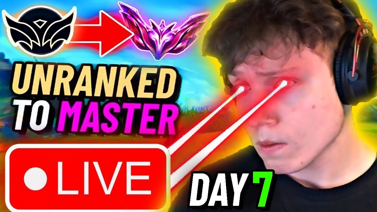 LIVE🔴: UNRANKED to MASTER speed-run - PLAT ALREADY (Day 7)