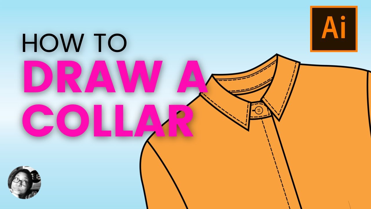 How to draw a collar shirt | Fashion sketching in Illustrator