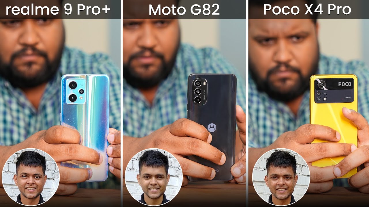 Moto G82 vs Realme 9 Pro Plus vs Poco X4 Pro Camera Comparison Review - Best Under Rs 25,000?