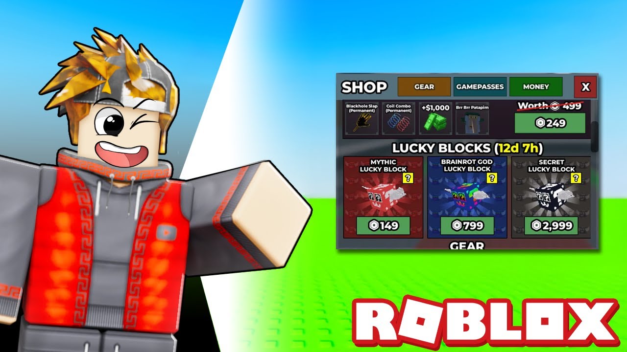 Как создать графический интерфейс магазина ROBUX в ROBLOX Studio (Укради Brainrot)