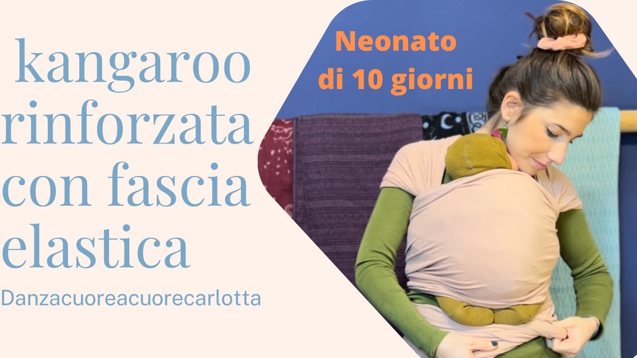 Kangaroo rinforzata con fascia elastica Boba( babywearing neonato 10 giorni)