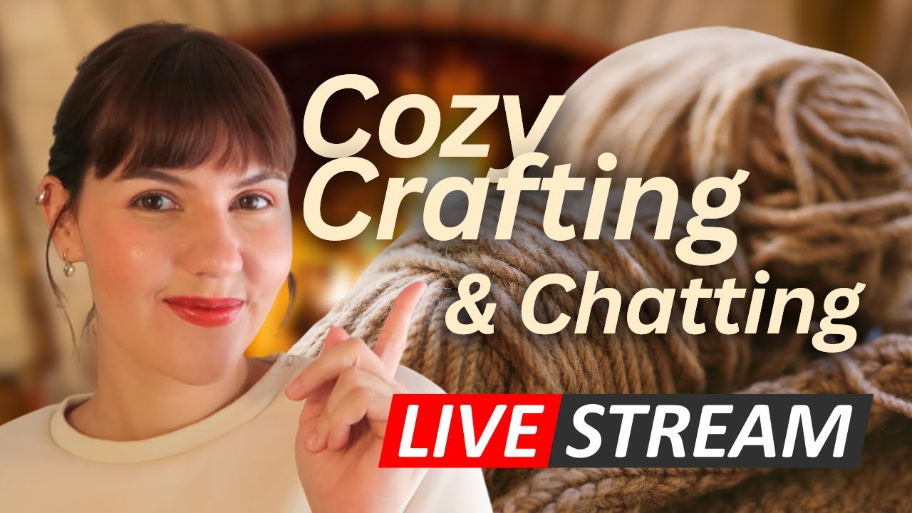 Livestream: Super Cozy Crafting & Chatting ♡ It's cold, lets crochet a scarf ♡