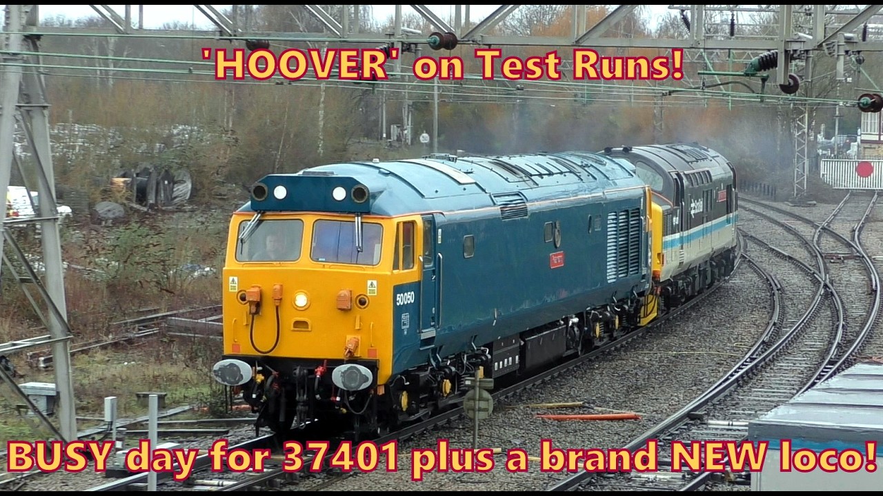 50050 on TEST runs. Unexpected job for 37401 & new class 93!  Crewe, 11th February 2026