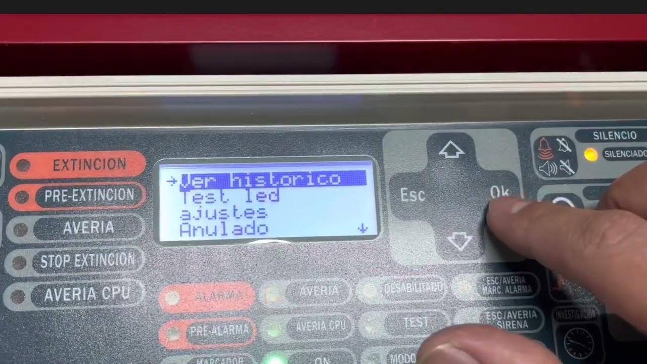 Fallo de mantenimiento en panel de detección de incendio INIM, solución