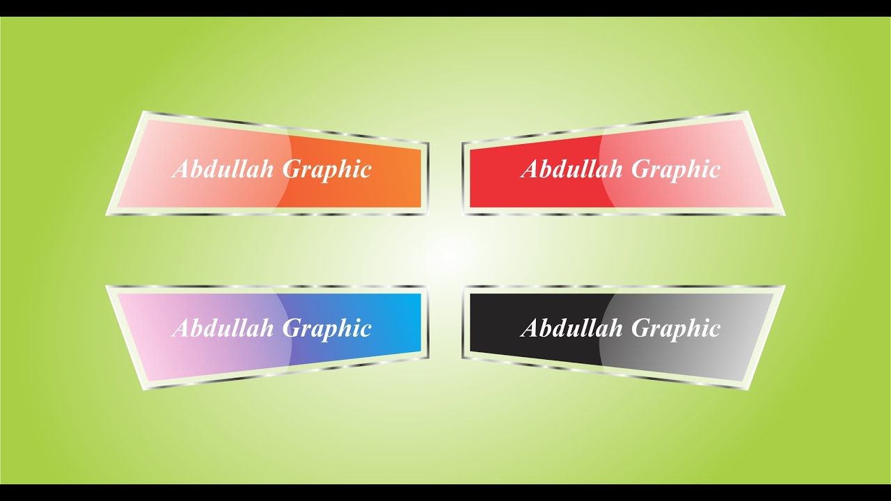 How to make Glassy Design With Crystal Effect Design No 2 CorelDrawx7 tutorial By Abdullah Grafix