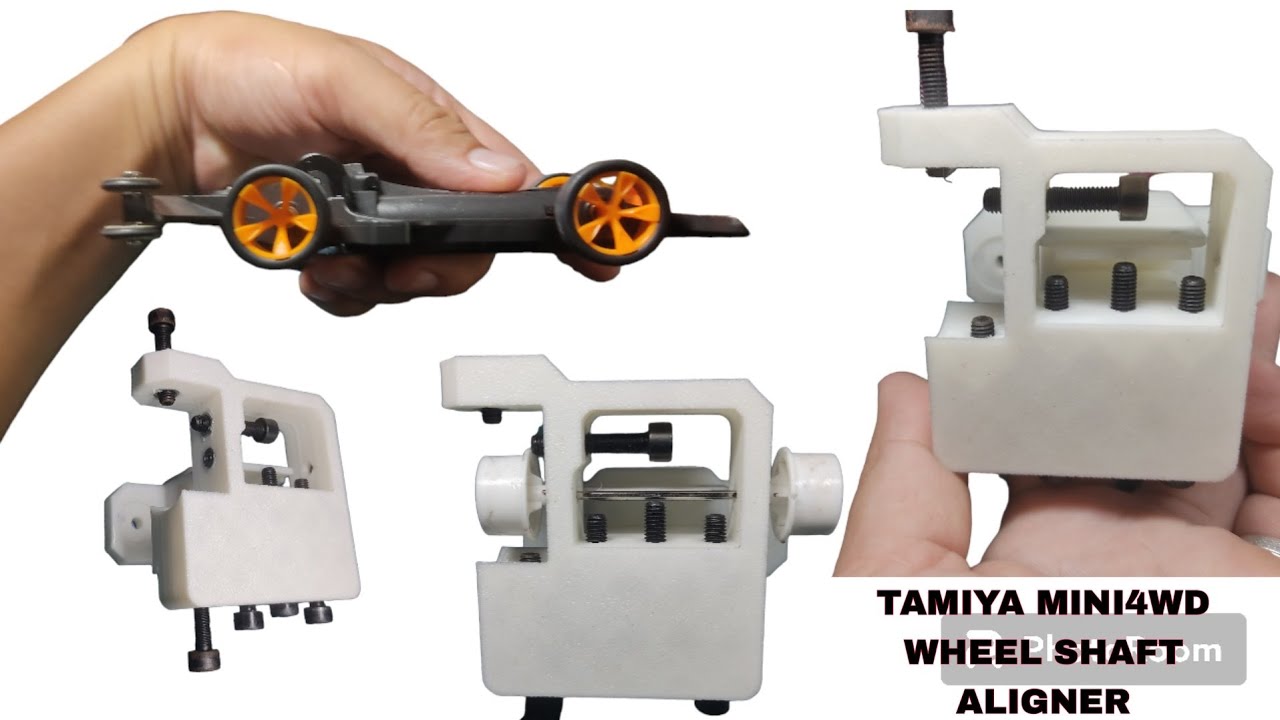 TAMIYA 3D Printed Mini 4wd Wheel Shaft Aligner Jig V2
