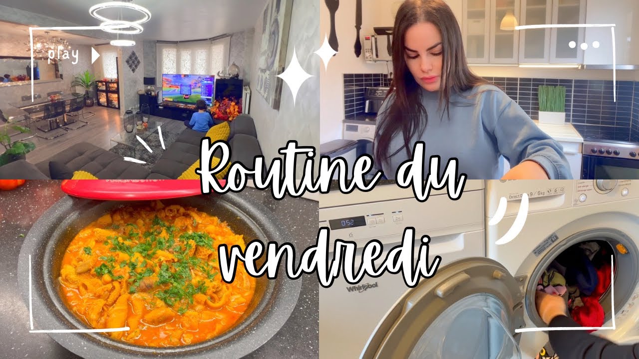 روتيني ليوم الجمعة تنظيف الصالون ووصفة الجزائرية للبوزلوف سهلة و سريعة Vlog routine du vendredi