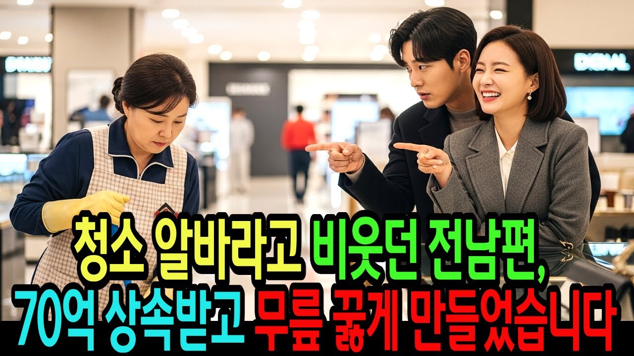 청소 알바라고 비웃던 전남편, 70억 상속받고 무릎 꿇게 만들었습니다