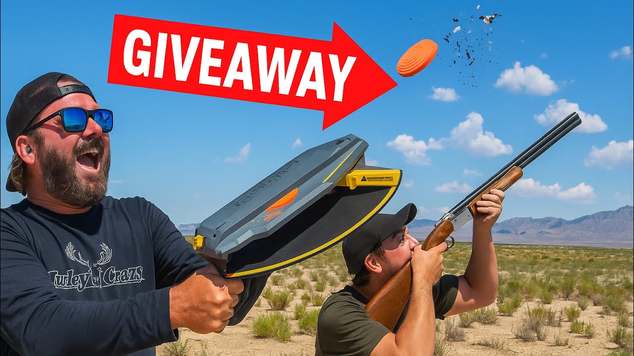 1000 Subscriber Giveaway! Claymore Clay Pigeon Launcher + Epic Shotgun Fun!