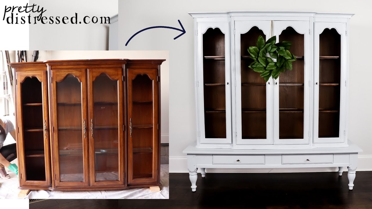 Ceramic Paint China Hutch Makeover | Is It Like Chalk Paint?