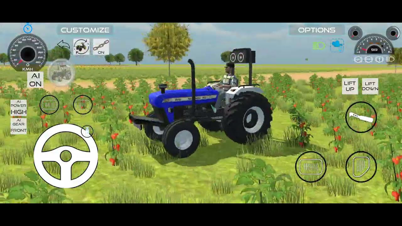 #Indian Army stalion truck power test vs New Holland power test 🟦💚🤎#Full mud truck vs tractor ❤️🩸💚 🤳