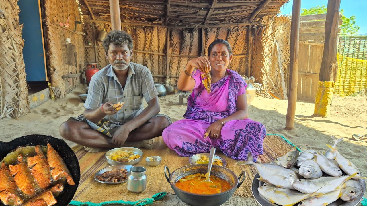 முருங்கைக்காய் போட்டு செய்த சுவையான பாறை மீன் குழம்பு, பாறை மீன் பொரியல்