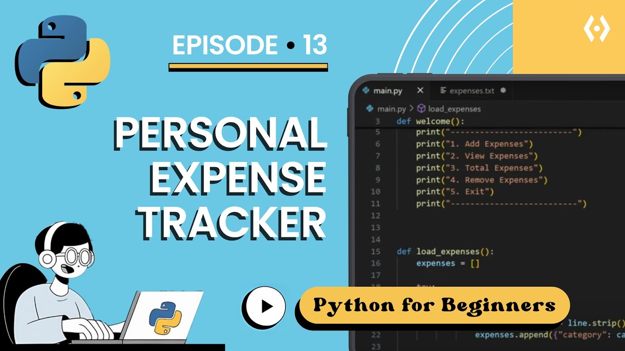 Python Personal Expense Tracker Project for Beginners 2025 | Build Your First Python Project (Ep 13)