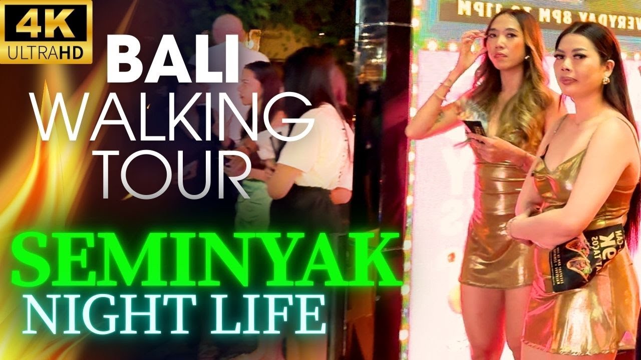 Bali Nightlife Walking Tour 2025 | Seminyak Jl. Kayu Aya (La Favela Area) – Crazy Night Vibes! 4k