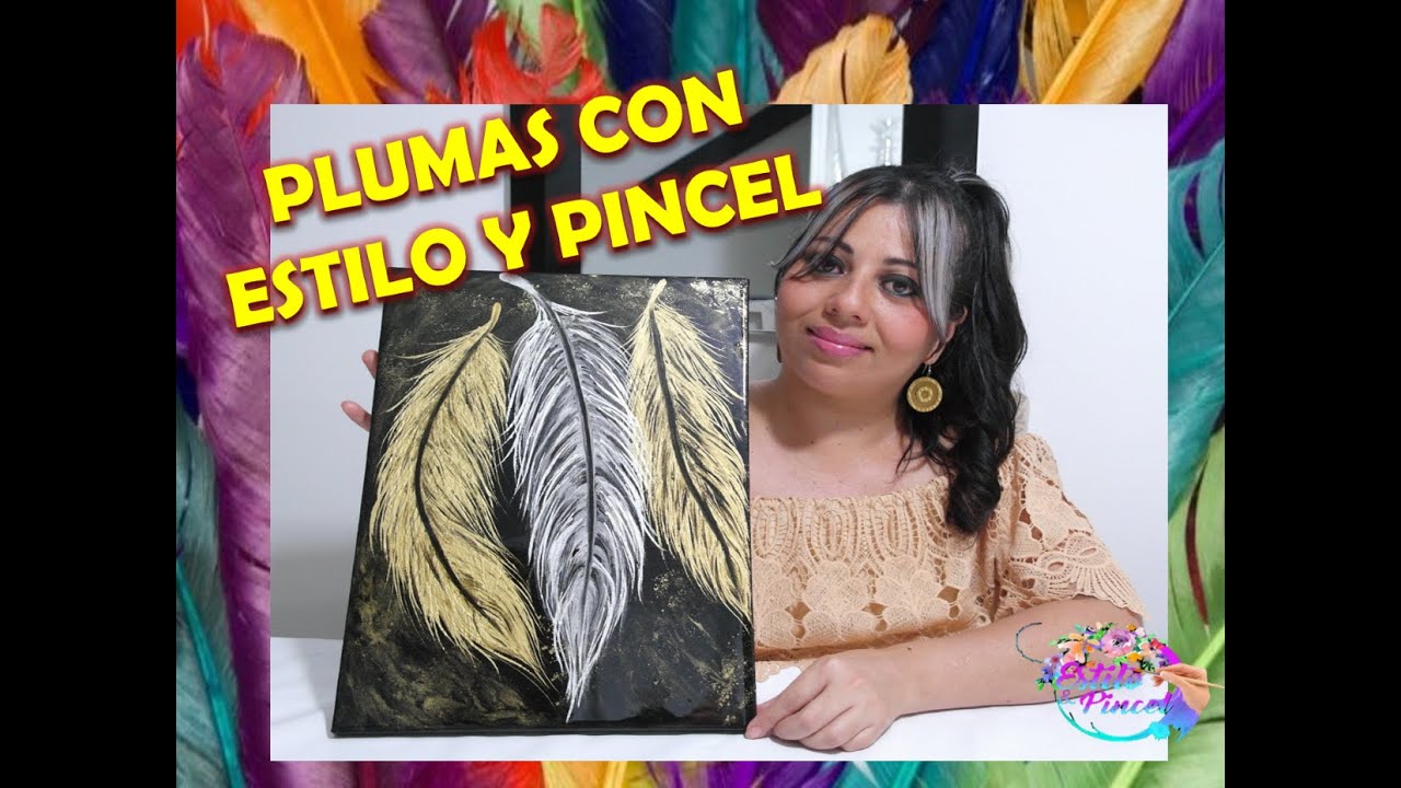 COMO PINTAR PLUMAS  (English subtitles) #inspiradorasdearte