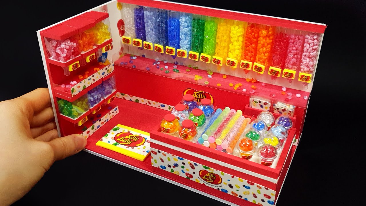 DIY Miniature real Shop -  Jelly Belly shop decor !