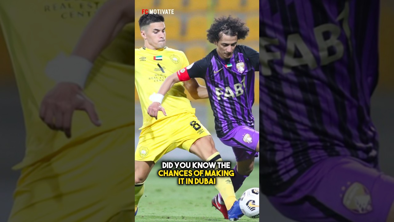 The Odds Of becoming a pro footballer in Dubai ⚽️📈 #football #soccer #shorts