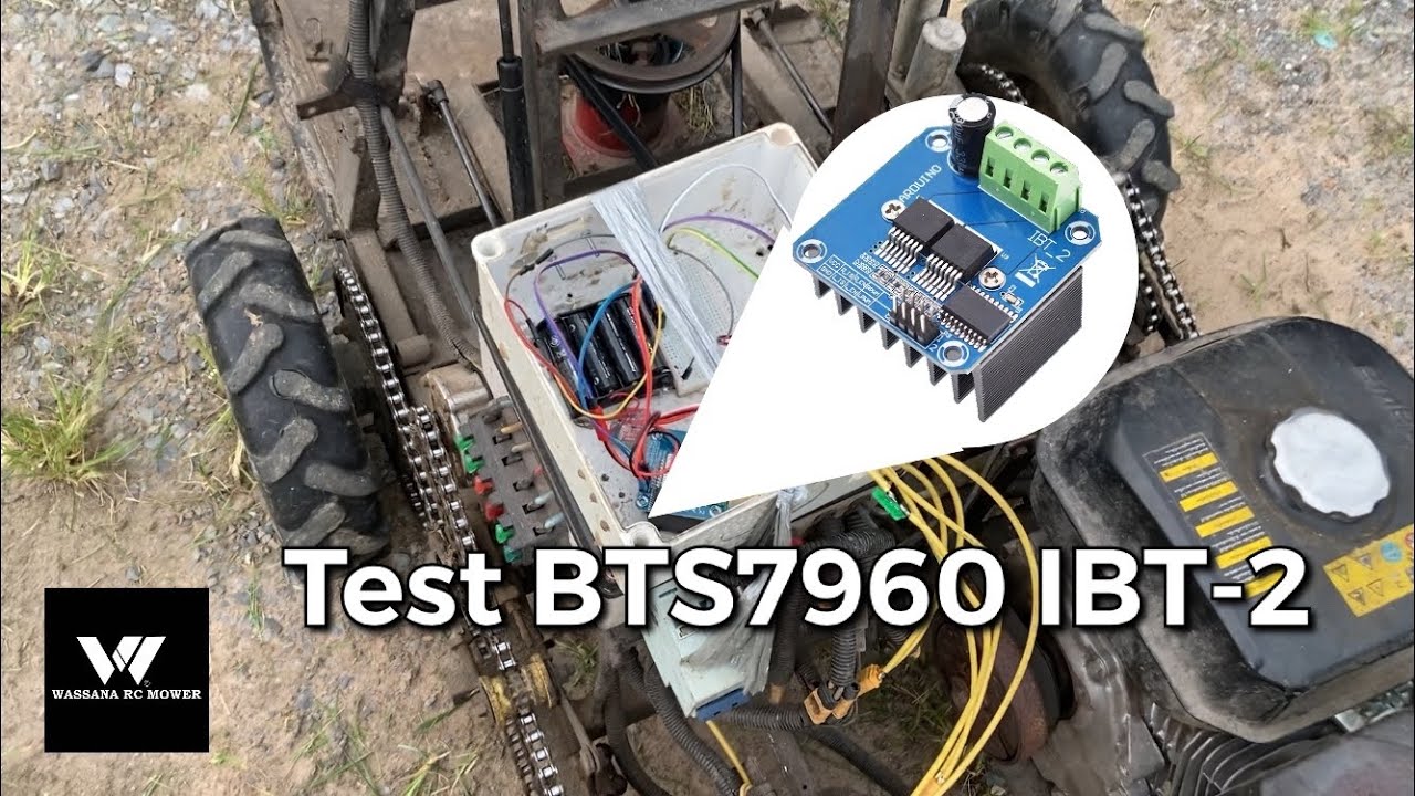 ทดสอบบอร์ด BTS7960 กับโหลดจริง load test BTS7960 IBT2| รถตัดหญ้าบังคับ RC Lawn Mower