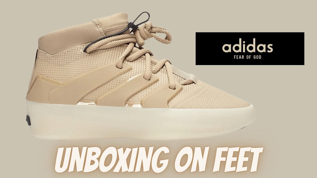 FEAR OF GOD X ADIDAS  BASKETBALL 1 (CLAY) UNBOXING ON FEET REVIEW