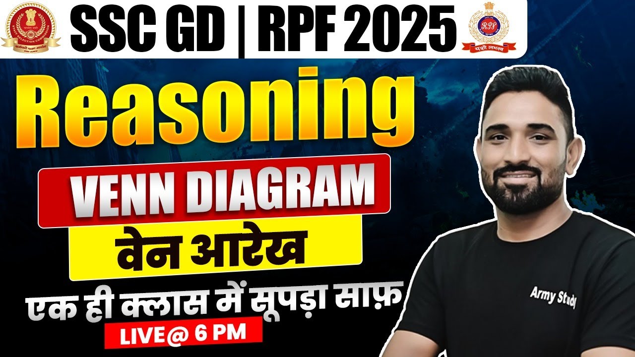Ssc gd Reasoning 2025 | Venn diagram | Ssc gd Reasoning previous question 2024