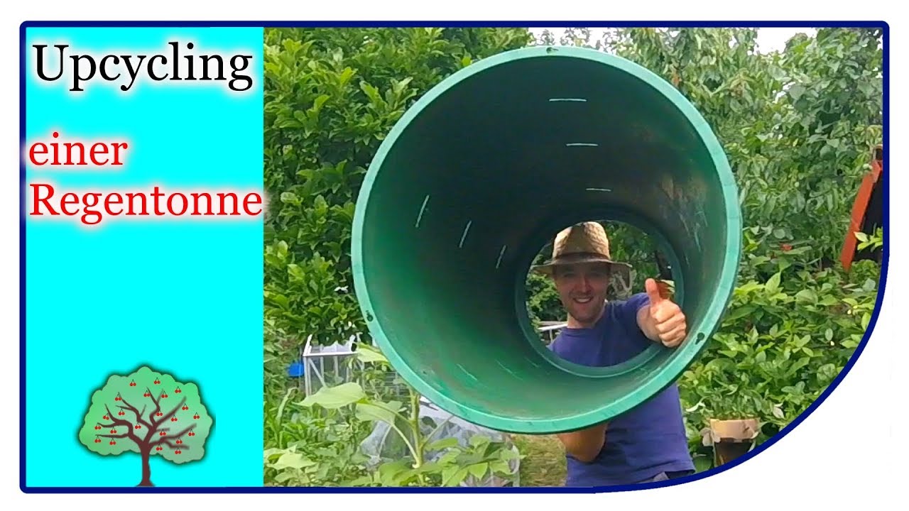 Upcycling Regenfass | Wassertone zu einem Komposter