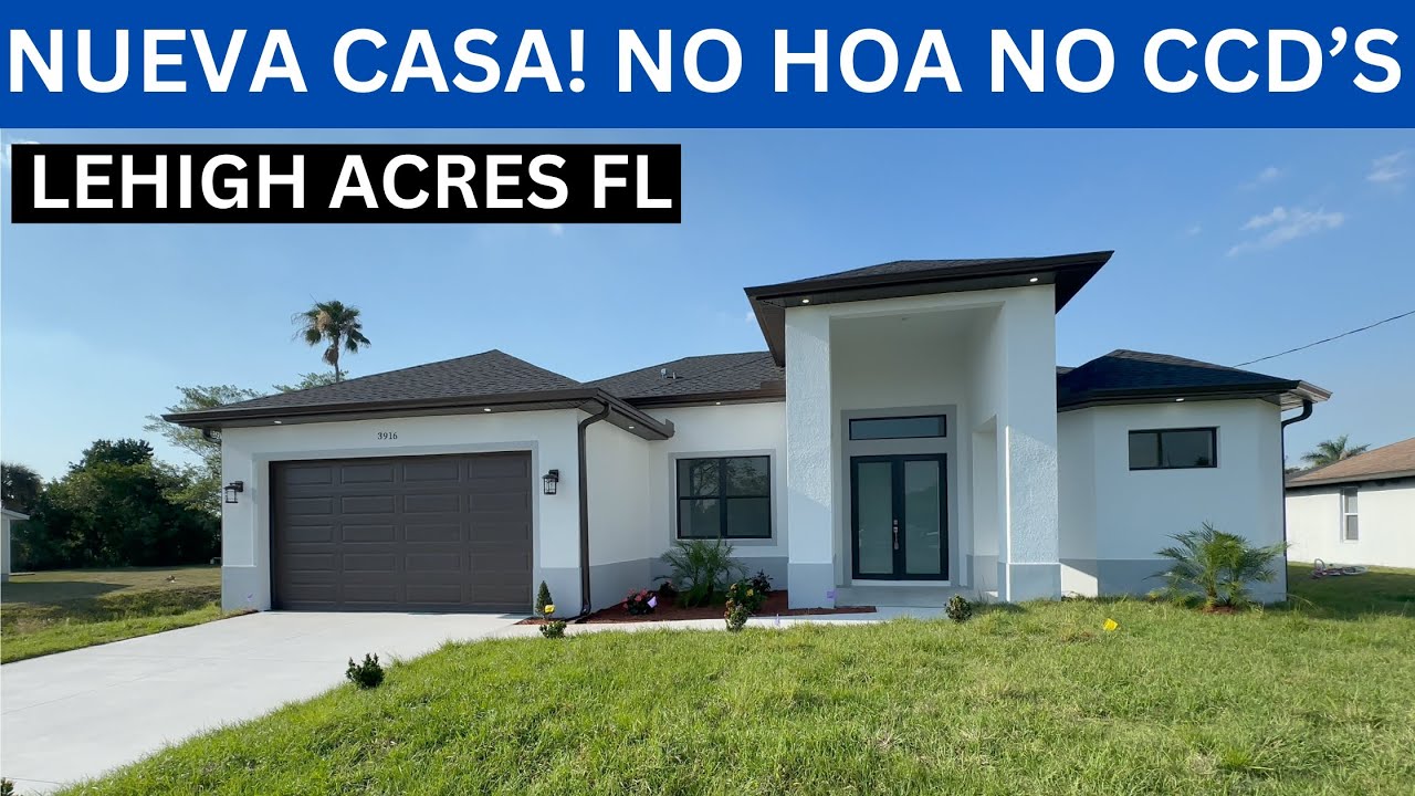 Casa en venta en Lehigh Acres Florida | Casa de Nueva Construcción en Florida