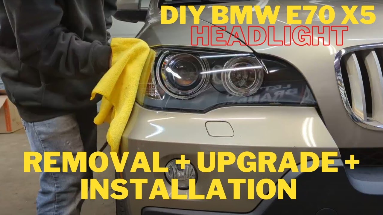 Снятие + модернизация + установка фар BMW E70 X5 своими руками