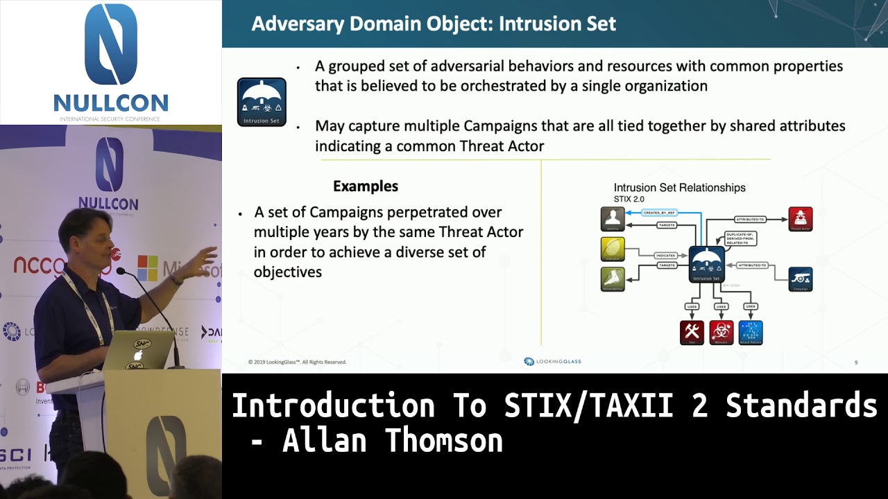 Introduction To STIX/TAXII 2 Standards | Allan Thomson | nullcon Goa 2019