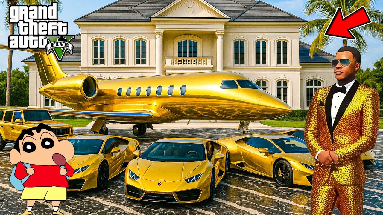 Franklin Or Shinchan Touch Anything Become Diamond Gold in GTA 5 | Ai Gamerz