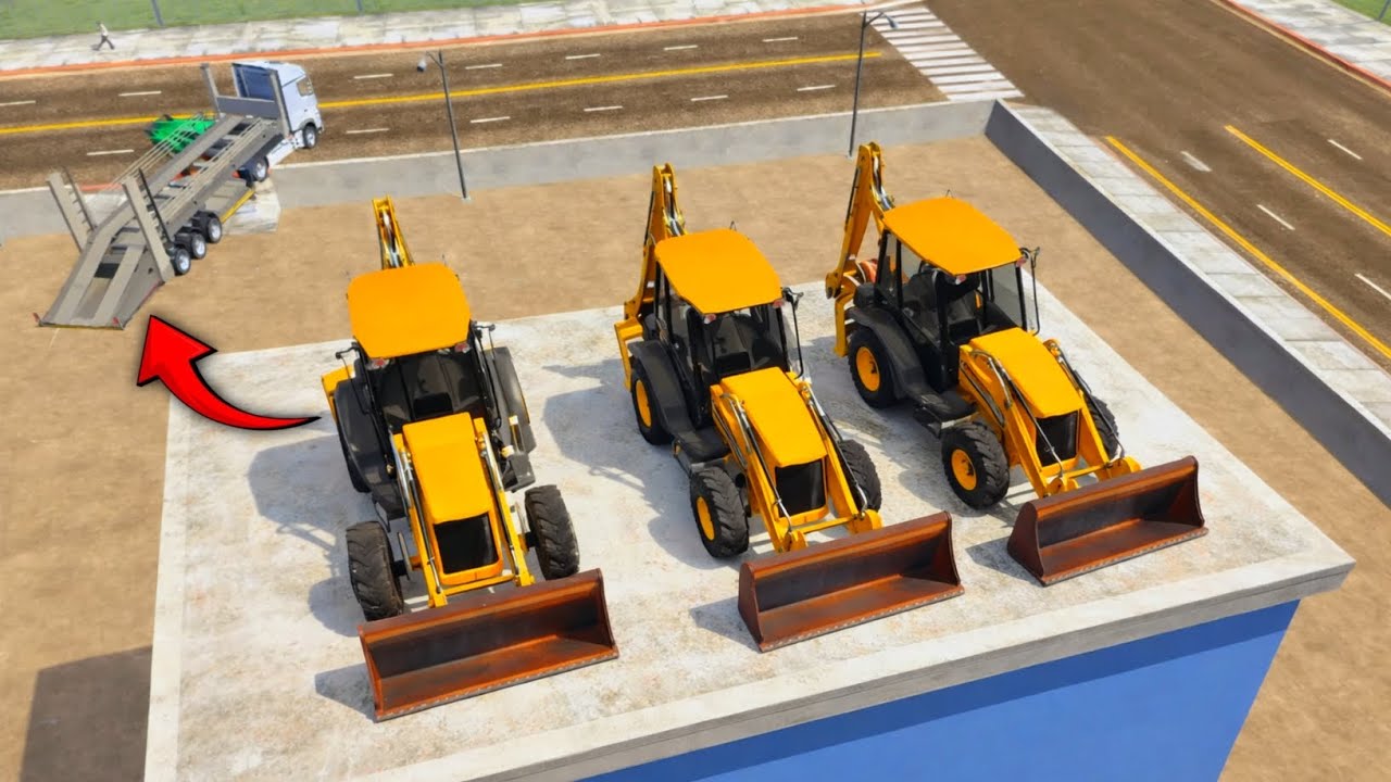 JCB Gadiyon🚗 Ko Truck Me Load Karna😱 ||तीनों JCB गाड़ियों को ट्रक से घर पहुंचाना😱|| #video