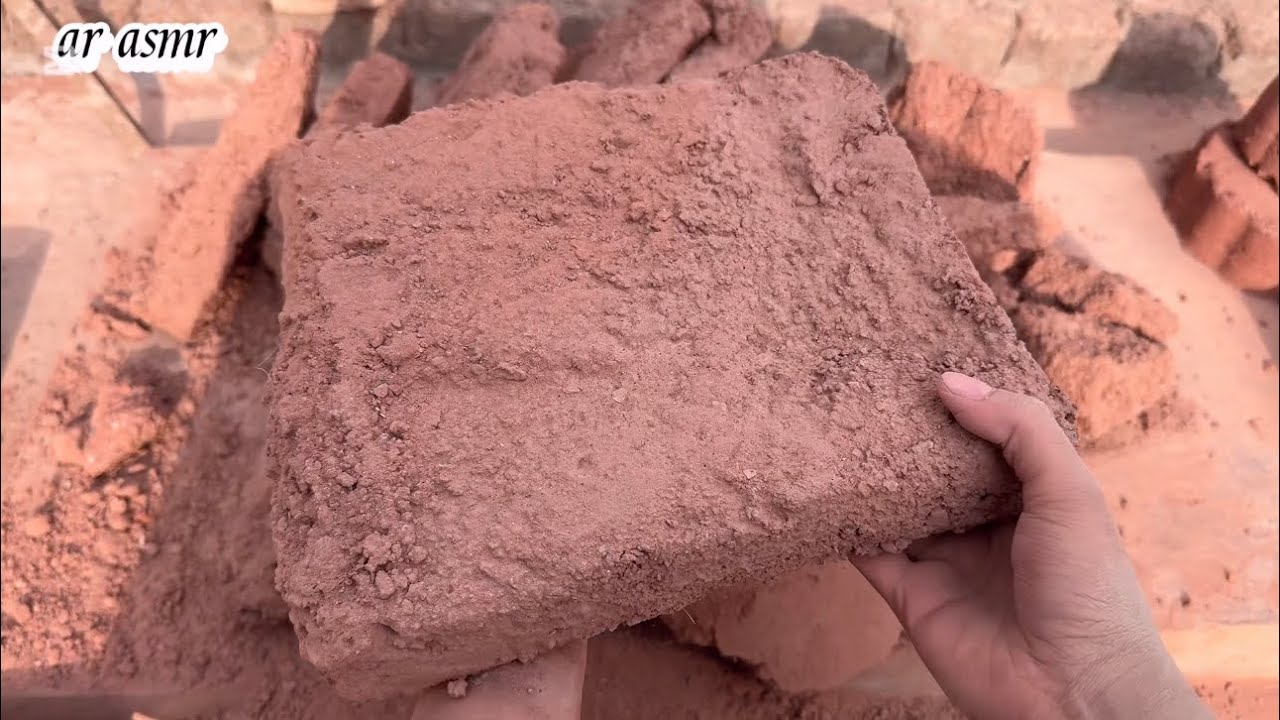 Gritty red dirt dry & water crumbling || slabs crumbling🔥