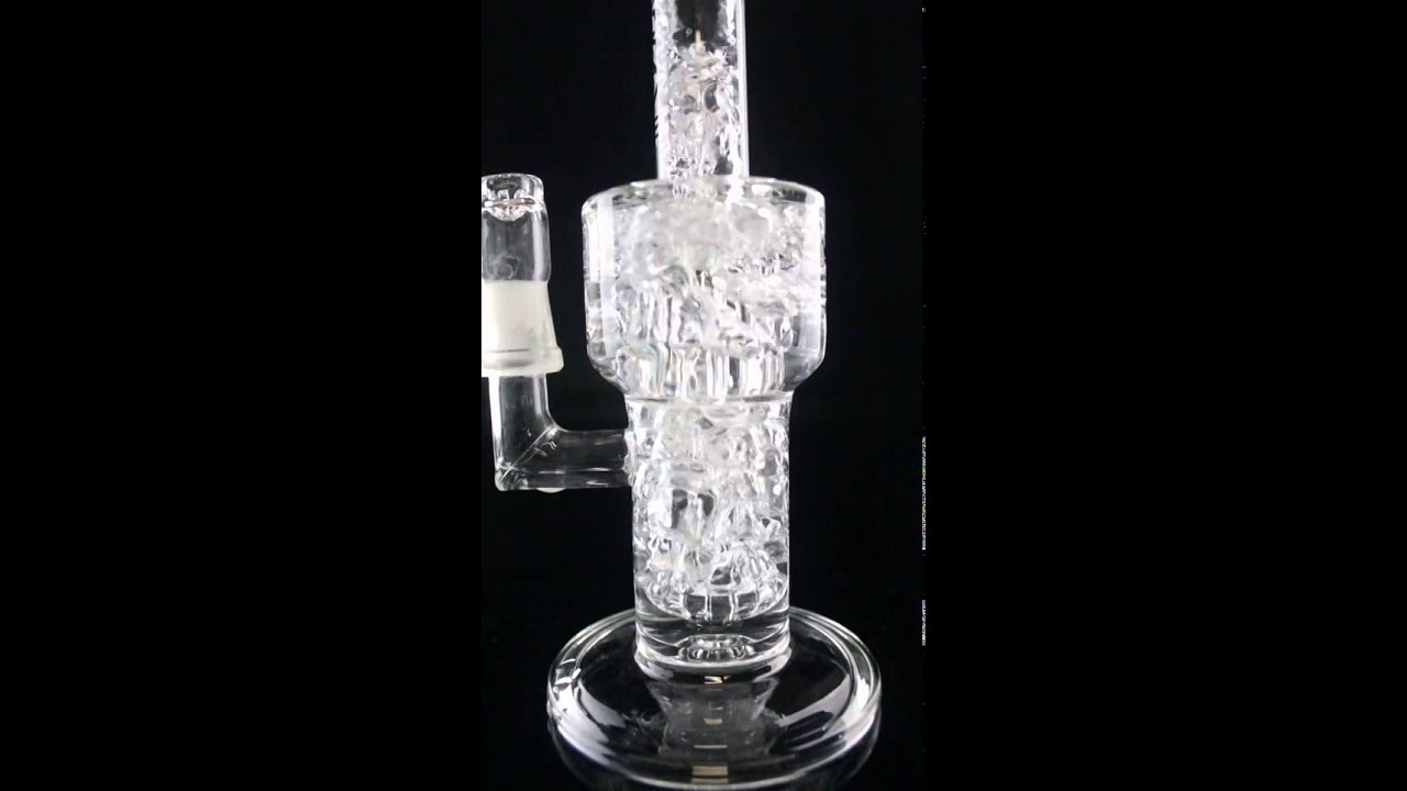 Krave Glass Double Chambered Circ Perc to Inverted Showerhead Perc