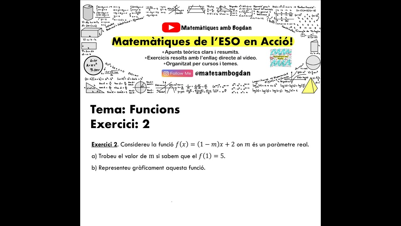 Matemàtiques en Acció - Funcions - Exercici 2