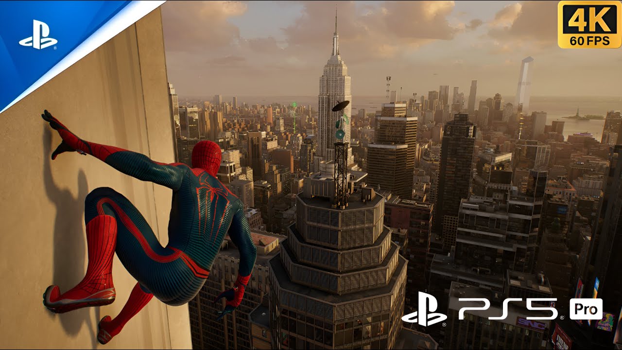 The Amazing Spider-Man Suit (TASM) PS5 Pro Sunset Gameplay 4K 60FPS