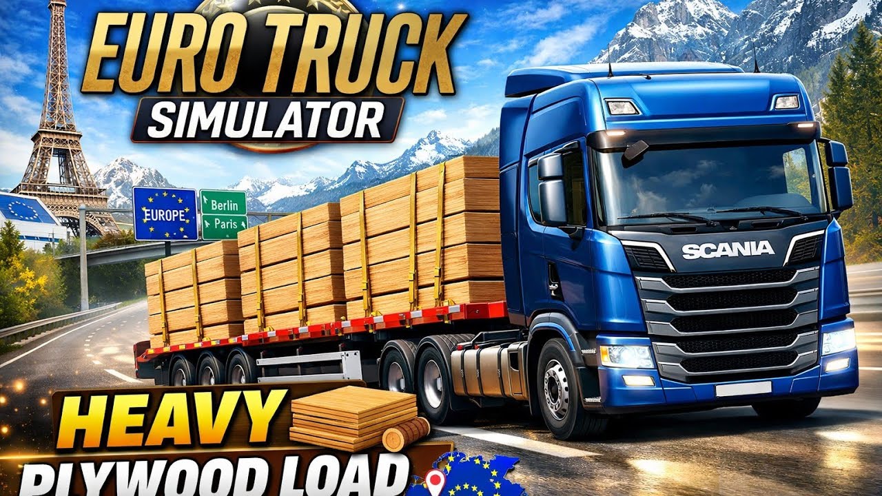 Euro Truck Simulator 2 🚛 Heavy Plywood Cargo Delivery | Realistic Europe Drive