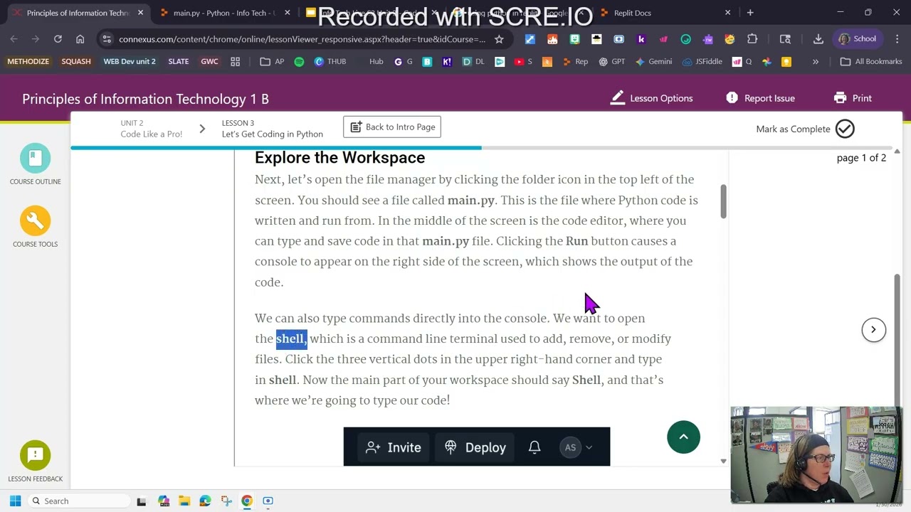 Info Tech S2 - U2 L3 - Set up Replit Account
